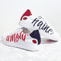 Sneakers-Cuir-Blanc-Paillettes-femme-Amour