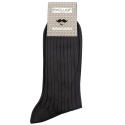 Chaussettes-noires-homme-cotelee-coton