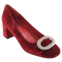 Chaussures-velours-Romy-rouge